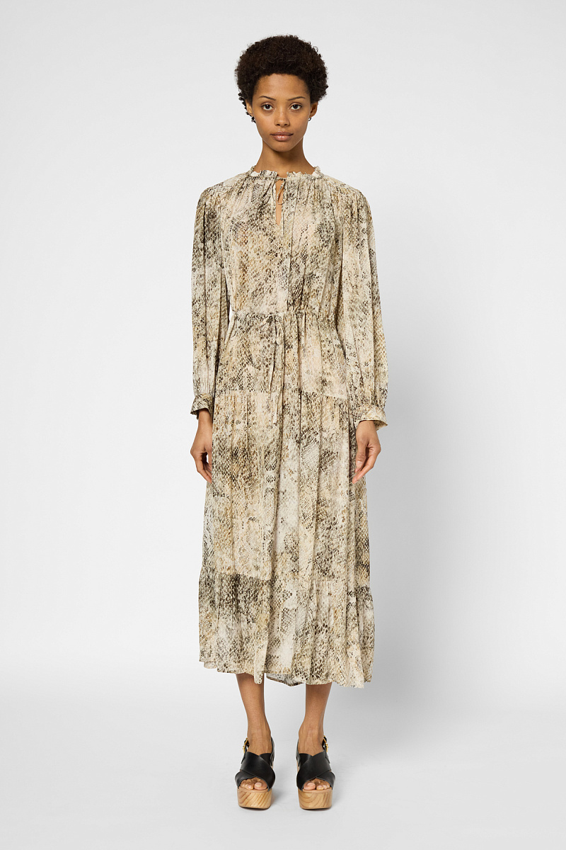 Платье из 100% вискозы с анималистичным принтом