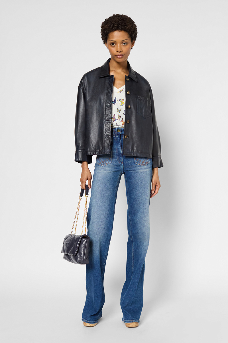 ROSALIE - Кожаная куртка оверсайз