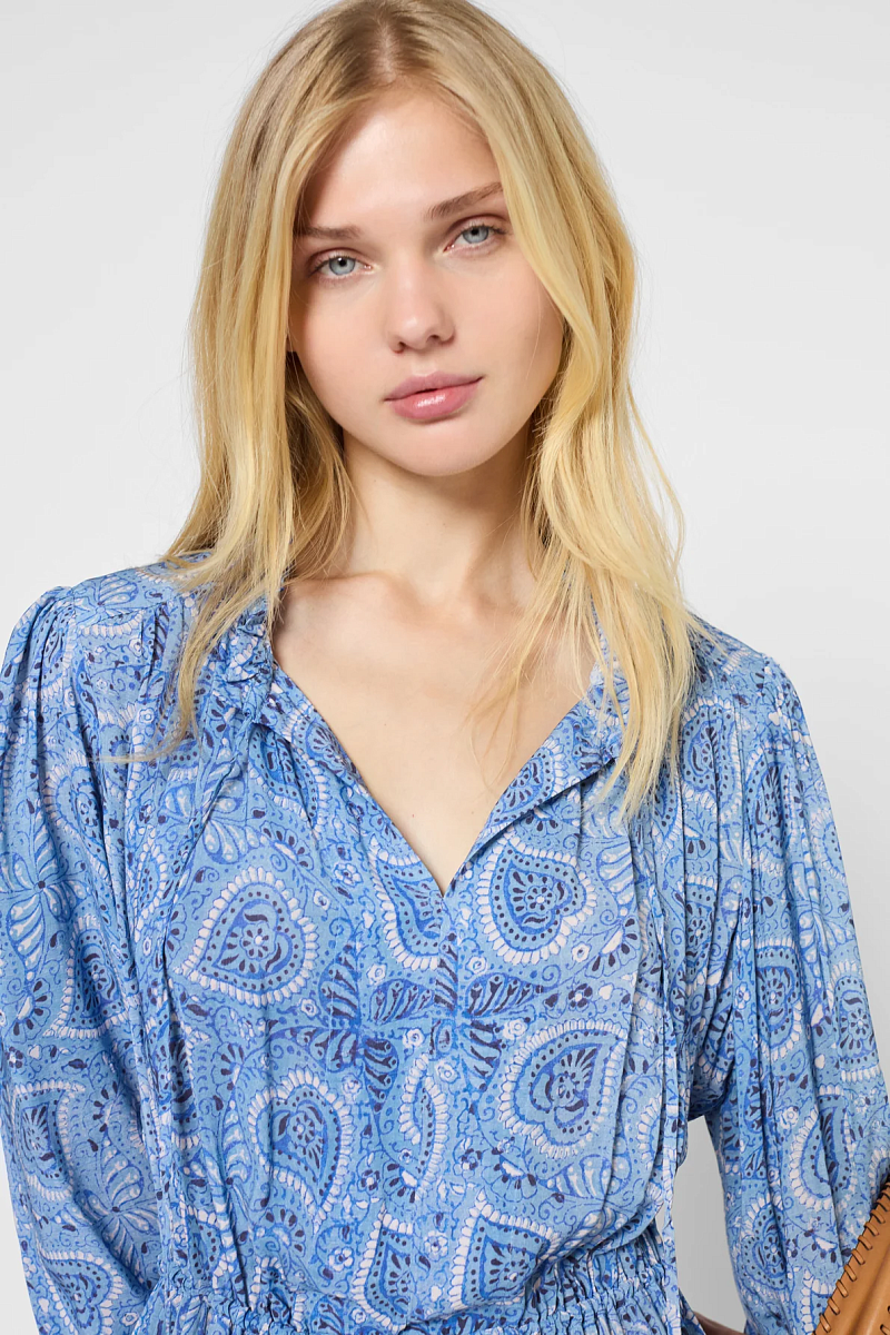 Платье из 100% вискозы с цветочным принтом