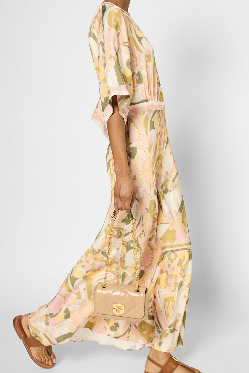 Платье-макси с принтом из 100% вискозы