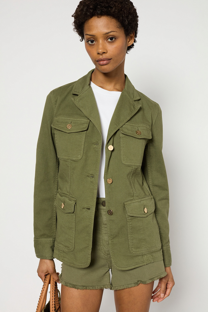 RONNY - Куртка в стиле милитари с золотыми пуговицами