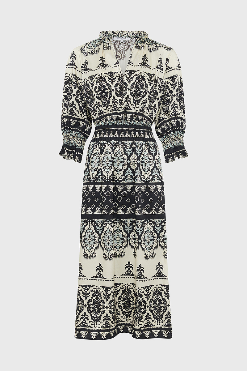 PETUNIA - Приталенное платье-миди с принтом