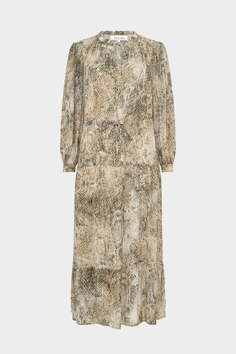 Платье из 100% вискозы с анималистичным принтом