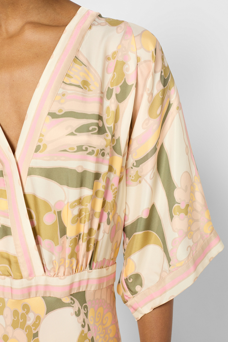 Платье-макси с принтом из 100% вискозы