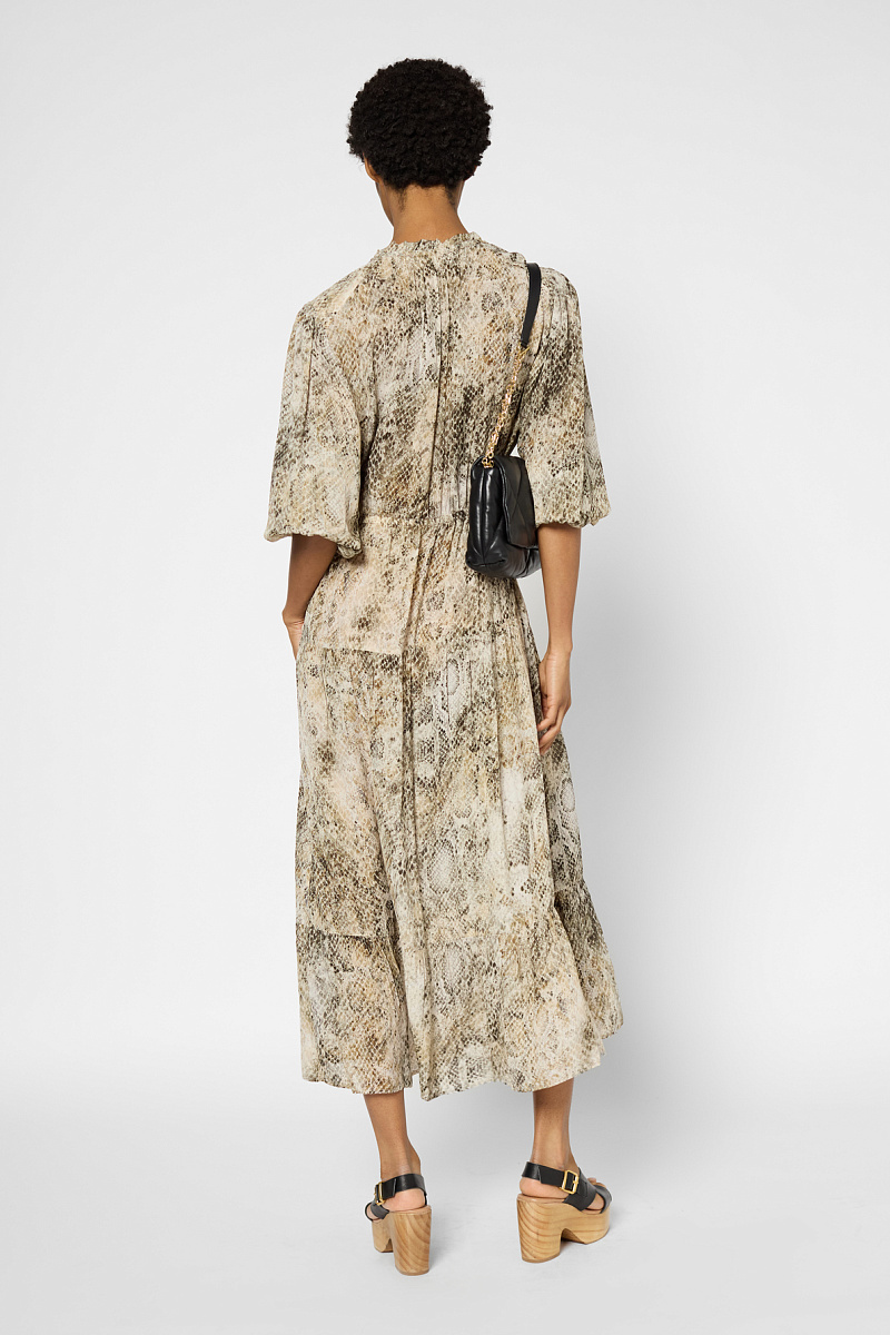 Платье из 100% вискозы с анималистичным принтом