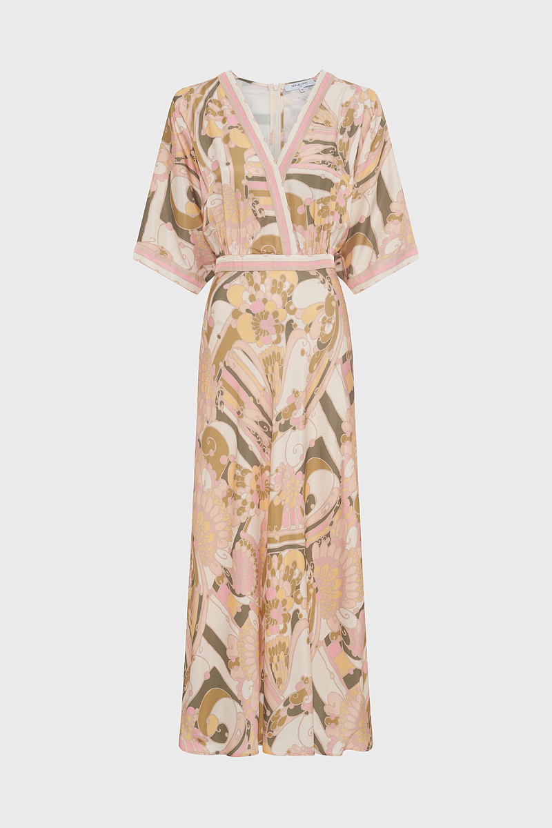 Платье-макси с принтом из 100% вискозы